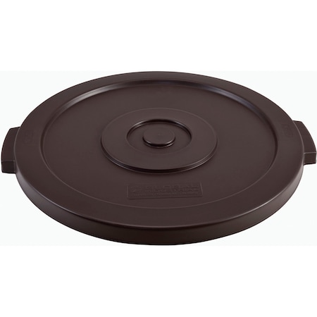 Global Industrial Plastic Trash Can Lid, 20 Gallon, Brown 240459BN